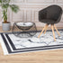 Peri 203 Silver White Machine Washable Marble Rug With Border 1 - ADORE RUGS and FLOORING